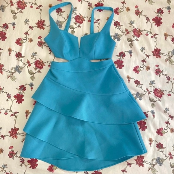 NWT Bcbg Maxazria Hannah ruffle cutout dress - Picture 4 of 7